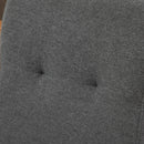 Set 2 Sedie da Pranzo Imbottite con Schienale Alto 50x62x96 cm Grigio Scuro   
