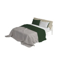 Set Lenzuola Matrimoniale Sopra Sotto e Federe Double Face Verde Oliva/Grigio Chiaro