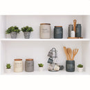 Porta Utensili da Cucina Ø10x14 cm in Ceramica VdE Tivoli 1996 Grigio