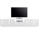 Mobile TV 4 Ante 1 Cassetto 220,1x41,5x46 cm Bloom Bianco Lucido