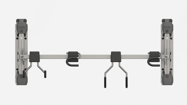 Appendi Attrezzi 74x15x30 cm Keter con 4 Ganci Capacità Totale 36 kg in Acciaio Grigio e Nero acquista