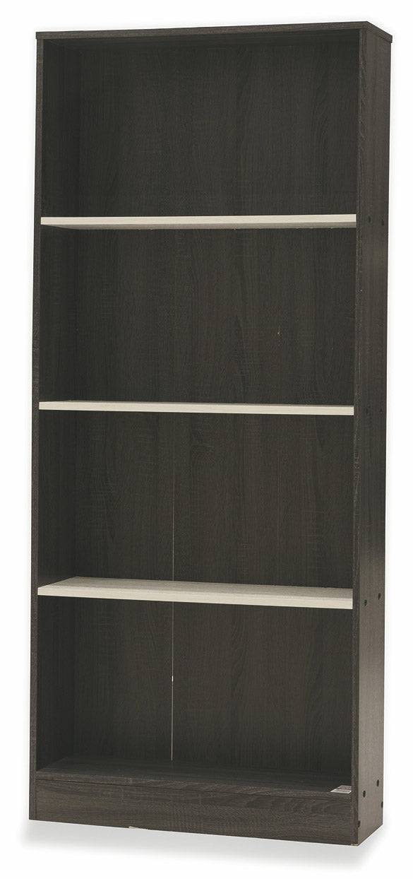 online Libreria 4 Ripiani 73x24x170 cm in MDF Soriani Grigio Scuro e Bianco