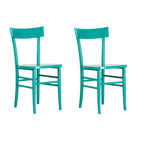 Set 2 Sedie 48x39xH80 cm in Legno Brera Turchese online