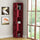 Libreria angolare 31,4x31,4x158,9 cm Piano bordeaux 5 ripiani