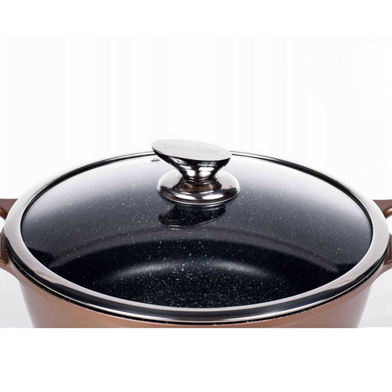 Batteria di Pentole 14 Pezzi in Pietra Lavica Antiaderente Induzione