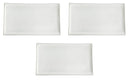 Set 3 Vassoi Rettangolari 28x14x1,7 cm in Porcellana Allluminica Kaleidos Aluxina Bianchi