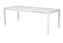 Tavolo Allungabile da Giardino 160/220x90xh76 cm in Alluminio New Boston Bianco