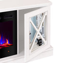 Camino Elettrico da Pavimento 68,5x182x30 cm Effetto Fiamma 1500W Sorento & Adeli