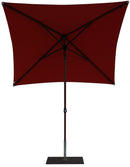 Ombrellone da Giardino 2x2 m Palo Ø38 mm in Alluminio Effetto Legno Tessuto Olefin Trend Wood Terracotta