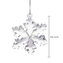 Set 4 Cristalli Fiocchi di Neve Decorativi 6,5 cm in Vetro