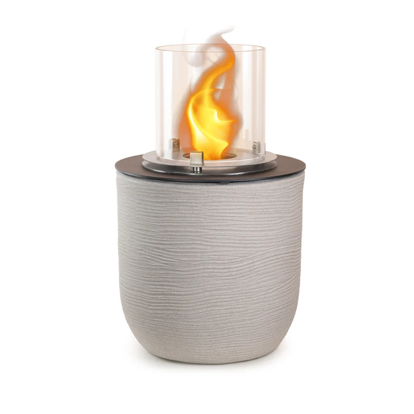 Camino a Bioetanolo Braciere da Pavimento Ø35xh55 cm per Interno ed Esterno Raffaello Corda Beige sconto