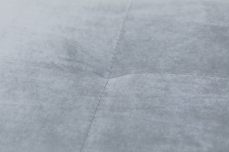 Divano Letto 2 Posti 166x77x65,5 cm in Velluto Soriani Grigio Chiaro