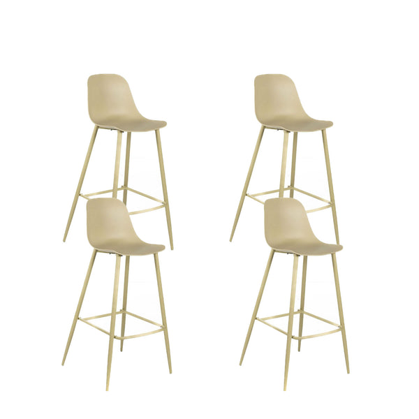 prezzo Set 4 Sgabelli 47,5x47xH91,5 cm in Polipropilene Frida Giallo
