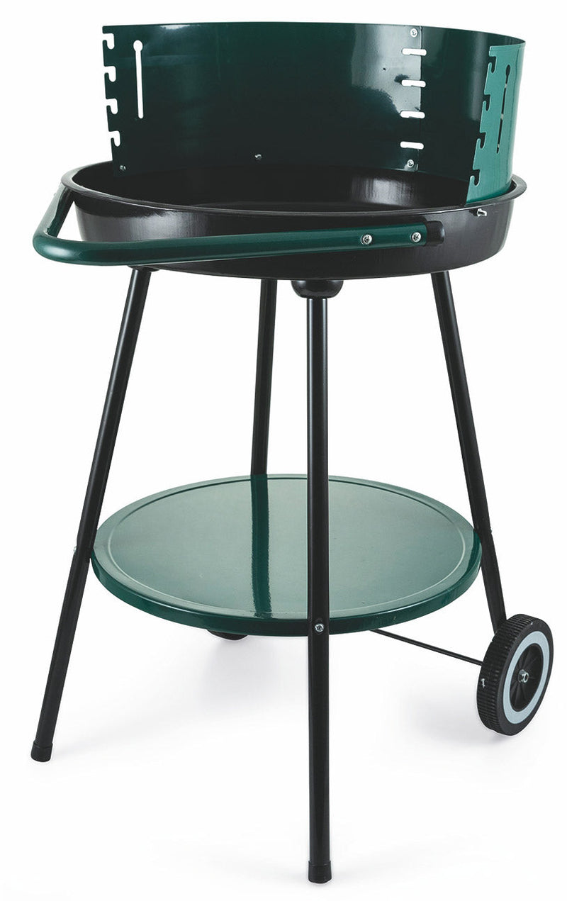 Barbecue a Carbone Carbonella Tondo Ø50 cm con Ruote Soriani Sun-day Verde