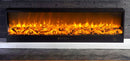 Camino Elettrico da Incasso 50,7x20x150 cm 1500W Effetto Fiamma Sined Vulture Nero
