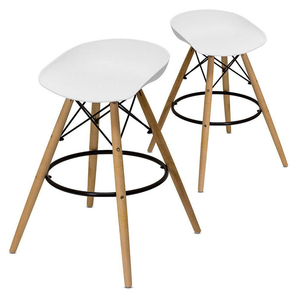sconto Set 2 Sgabelli da Cucina 43x42x77 cm Gambe in Legno Alfred Bianchi