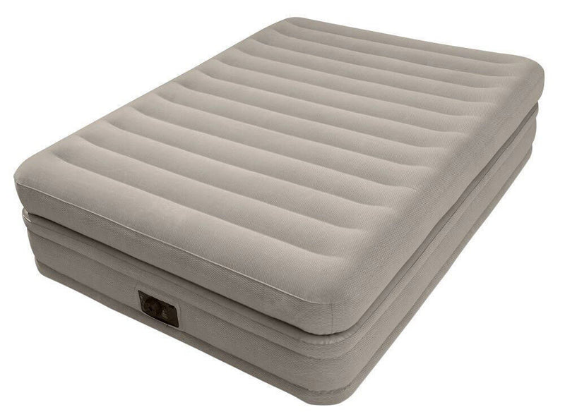 Materasso Matrimoniale Gonfiabile 152x203x51 cm Floccato da Campeggio con Pompa Intex 405223