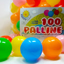 Sacca 100 Palline Ø 8 cm in Plastica Morbida Multicolore