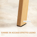 Tavolo Rettangolare 120x60x76 cm Max 4 Persone in Acciaio con Piano in Vetro Temperato
