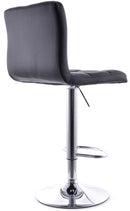 Sgabello con Alzata a Gas e Seduta Girevole in Similpelle Vandi Tortora