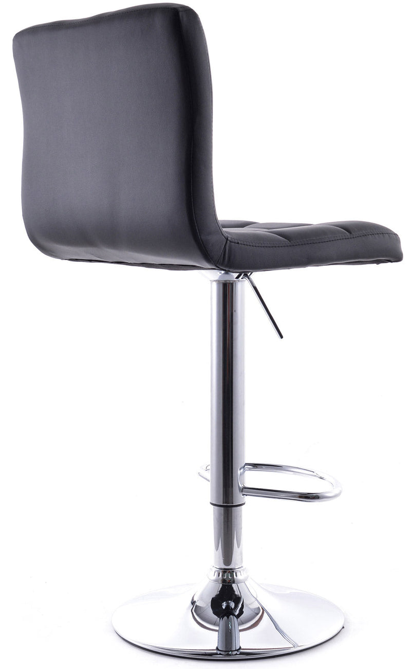 Sgabello con Alzata a Gas e Seduta Girevole in Similpelle Vandi Nero