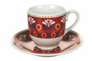 Set 6 Tazzine Caffè con Piattino in Porcellana Villa d'Este Home Tivoli Shiraz