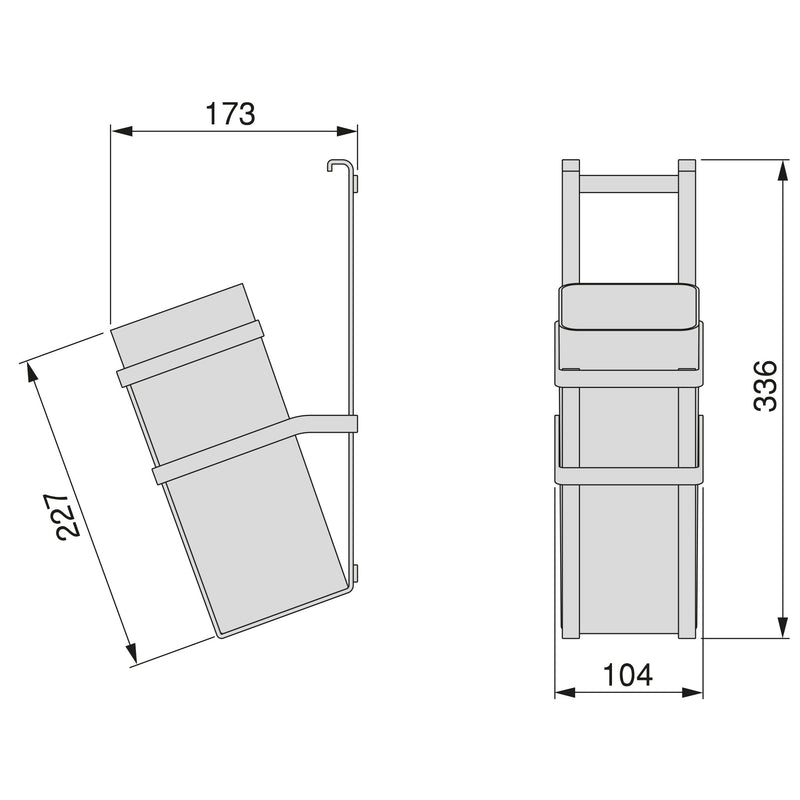 Ceppo Portacoltelli da Cucina da Appendere in Acciaio Emuca Grigio antracite