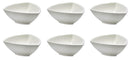 Set 6 Coppette Triangolari 13x13x5,5 cm in Porcellana Allluminica Kaleidos Aluxina Bianche