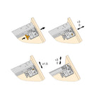 Guide Cassetto con Estrazione Soft 490 mm in Acciaio Emuca Bianco