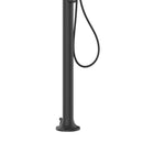 Doccia da Giardino in Alluminio Soffione I-switch Quadrato con Termometro LCD Sined Luna Alu D Nero 