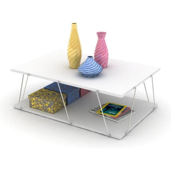 Tavolino da salotto 90x60x31 cm Tars bianco acquista