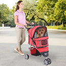 Passeggino per Cani Rosso 75x45x97 cm 
