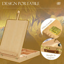 Cavalletto per Pittura da Tavolo Pieghevole 27x41,5x42,5-74,5 cm in Legno Naturale