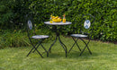 Set Tavolo e 2 Sedie Pieghevoli da Giardino con Mosaico in Metallo Cagliari