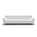 Copridivano Elasticizzato 4 Posti in Poliestere Bianco