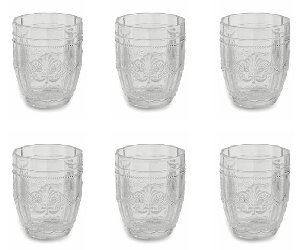 Set 6 Bicchieri Ø8x10 cm in Vetro Villa d'Este Home Tivoli Syrah Trasparenti acquista