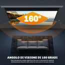 Telo per Proiettore 120 Pollici con Telecomando 293x8x193 cm in PVC e Metallo Bianco      