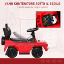 Macchina Cavalcabile a Spinta per Bambini 85,5x40,5x95 cm con Licenza Mercedes Benz G350 Tettuccio e Maniglia in PP Rosso  
