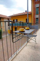 Tavolino Pieghevole da Ringhiera 60x52 cm Ringhiera in Ferro Antracite