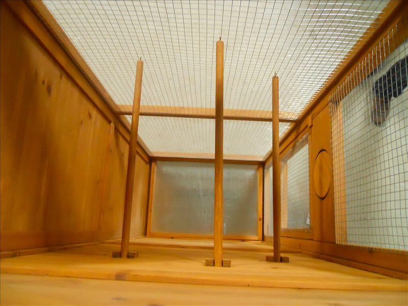 Voliera da Esterno 77x55x158 cm in  Legno Naturale 