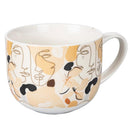 Set 2 Tazze Ø10,5x8,2 cm in Bone China VdE Tivoli 1996 Face to grey