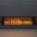 Camino a Vapore Elettrico Design Moderno Da Incasso 180x50x40 cm Invapo Inside C1800 in Acciaio Verniciato Nero      