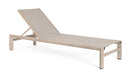 Lettino Prendisole da Esterno 74x200x98-32h cm Schienale a 4 Posizioni in Alluminio e Textilene Skipper Timber 