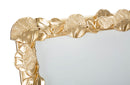 Cornice Old Leaf 26x2x31 cm in Poliresina e Vetro Oro