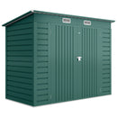 Capanno Porta Attrezzi 249x121x183 cm con 2 Prese d'Aria e Chiavistello in Acciaio Verde      
