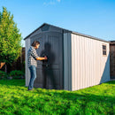 Casetta Box da Giardino per Attrezzi 204x354 cm in HDPE Venezia 3 Grigio