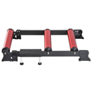 Rullo Bici Allenamento Lunghezza Regolabile Nero e Rosso 54x14.5x93-145 cm 