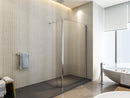 Parete Doccia Walk-In con Antina in Cristallo Trasparente 8mm H200 Varie Misure
