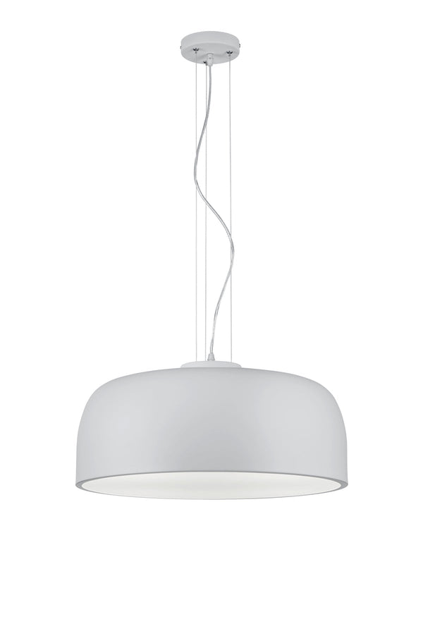 sconto Lampada a Sospensione da Interno E27 in Metallo Bianco Opaco