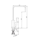 Rubinetto Cucina Miscelatore Monocomando Lavello in Ottone Paini Cromato